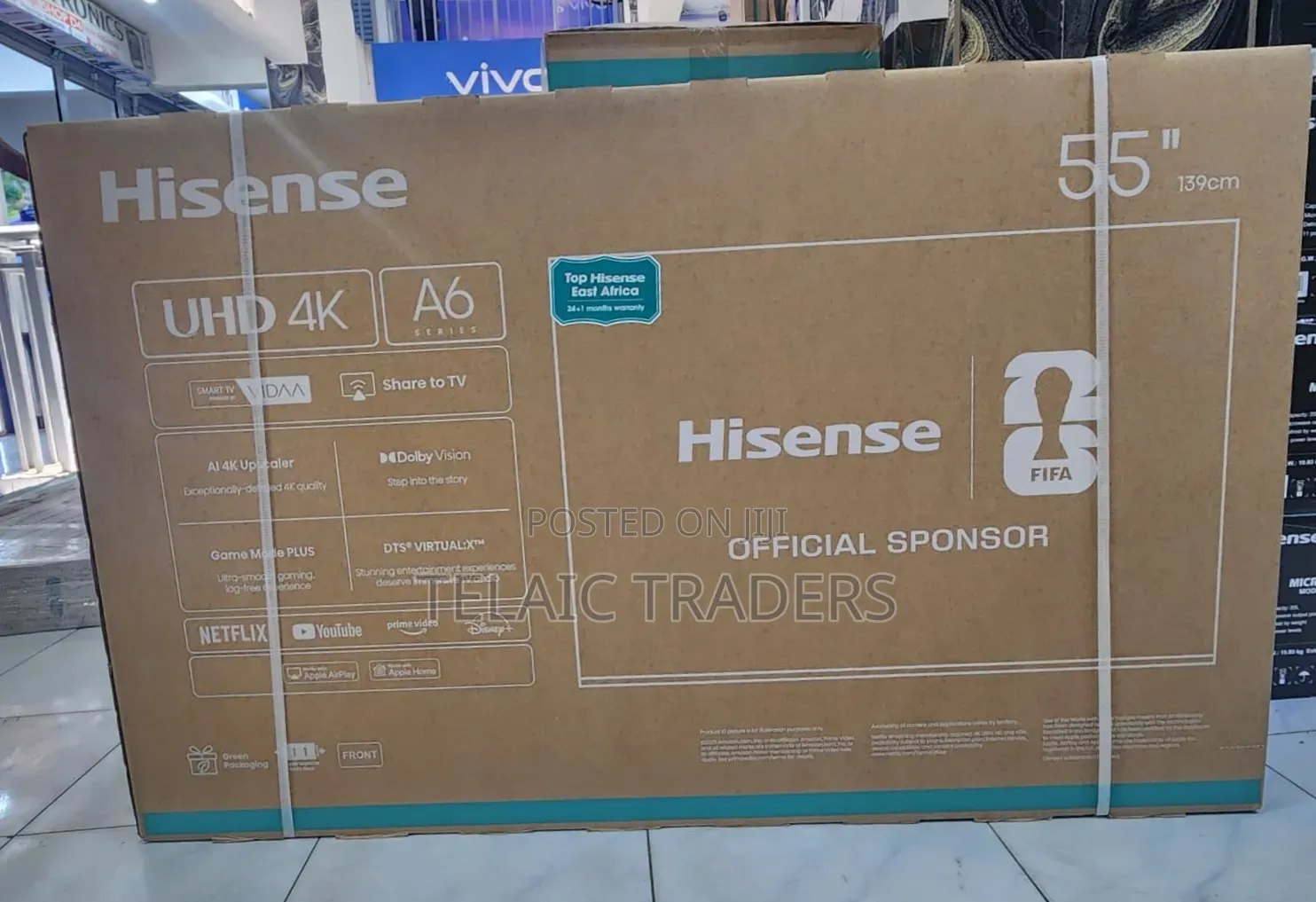 Hisense 55" Uhd A6 Smart Frameless [24+month Warranty