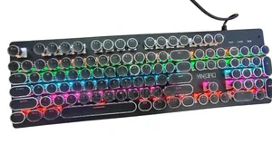 YINDIAO ZK-4 Retro Typewriter Mechanical Gaming Keyboard Luminous RGB