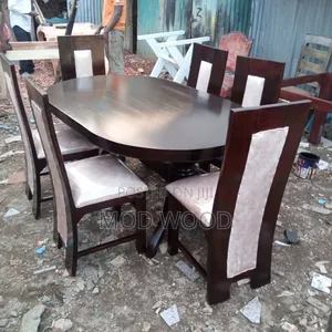 The Manor Oval Dark Wood 6-Seater Dining Set