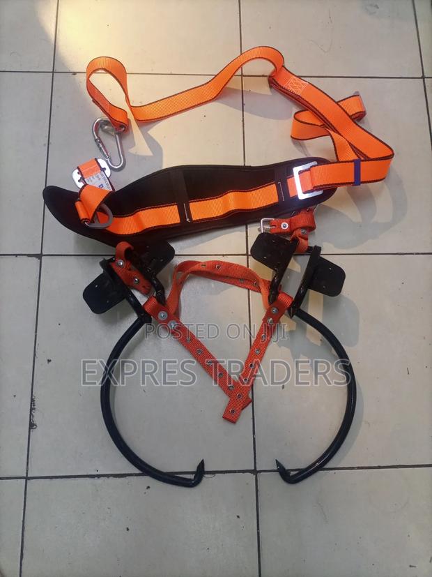 Wooden Pole Climbers+ Waist Safety Harness Belt