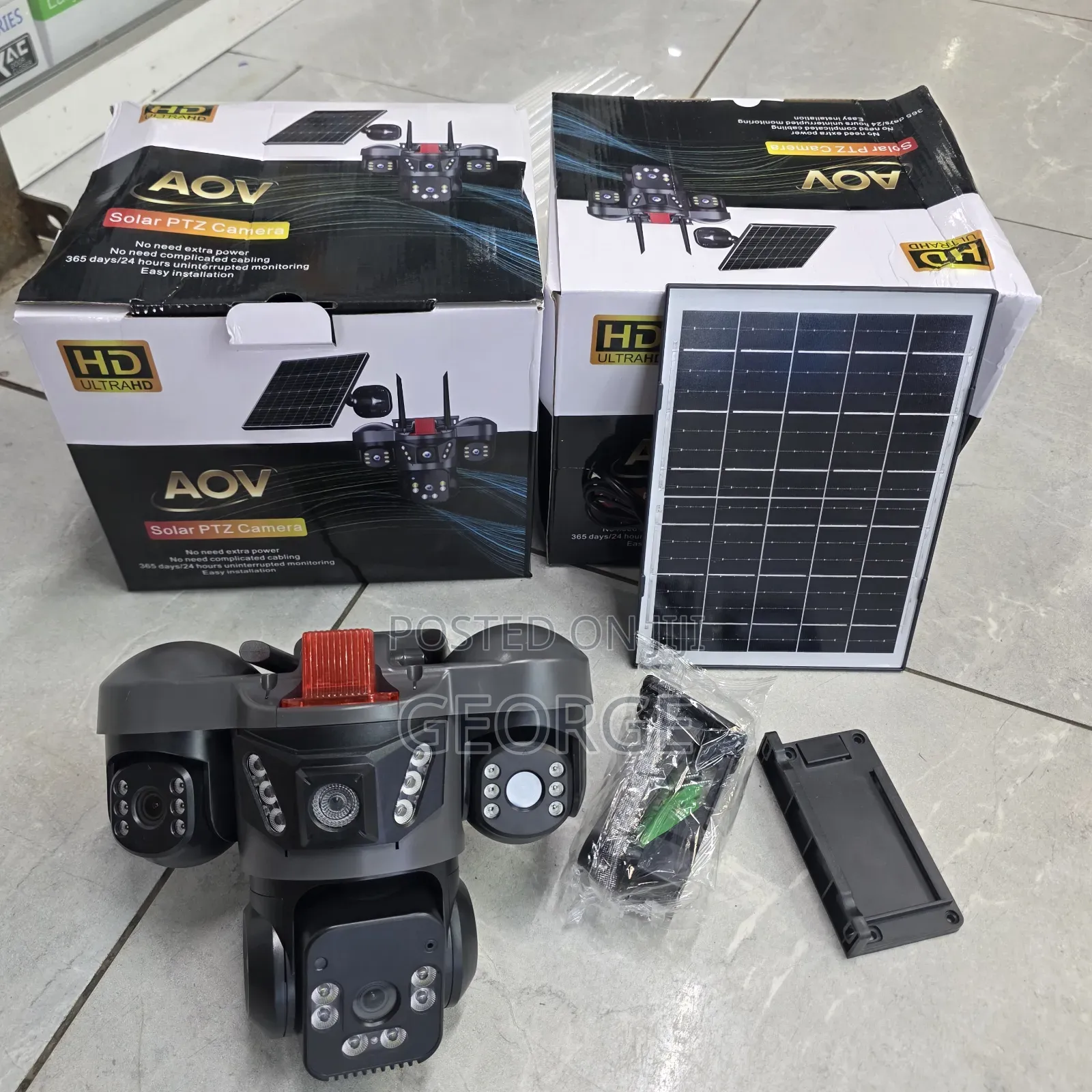 V380 AOV 4G SIM Solar CCTV Camera With Night Vision