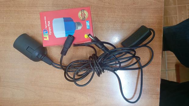 Complete Solar or Battery LED Bulb - 5Watts, 5Metre Cable With Switch - thumbnail 2