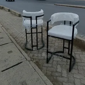 Modern High Counter Chairs, Black and White 