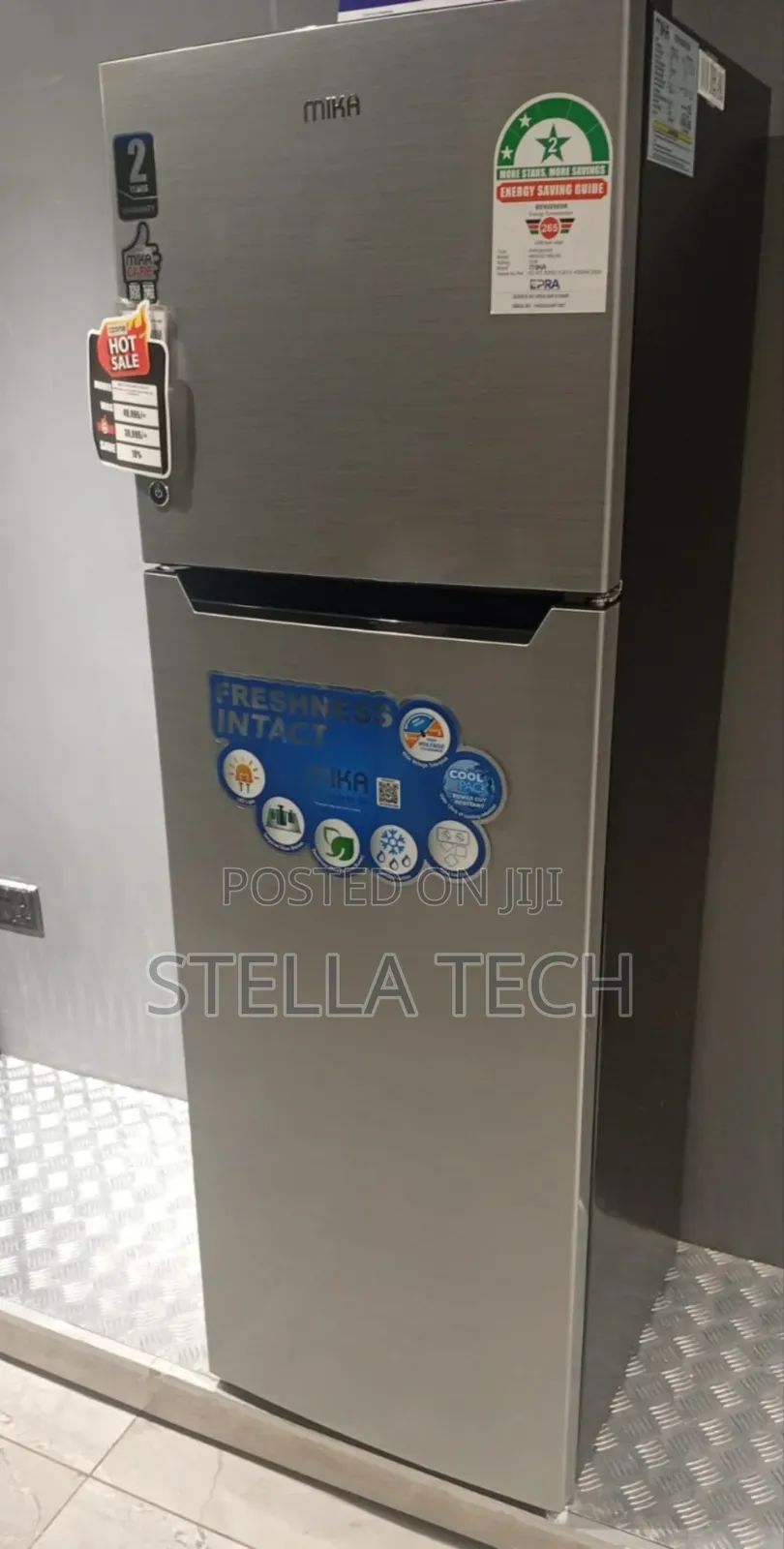 Mika 265vlitres Double Door Refrigerator