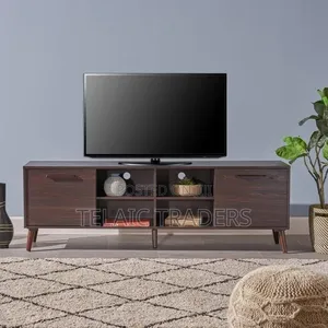 5ft TV Stand Dark Wall Nut Plus
