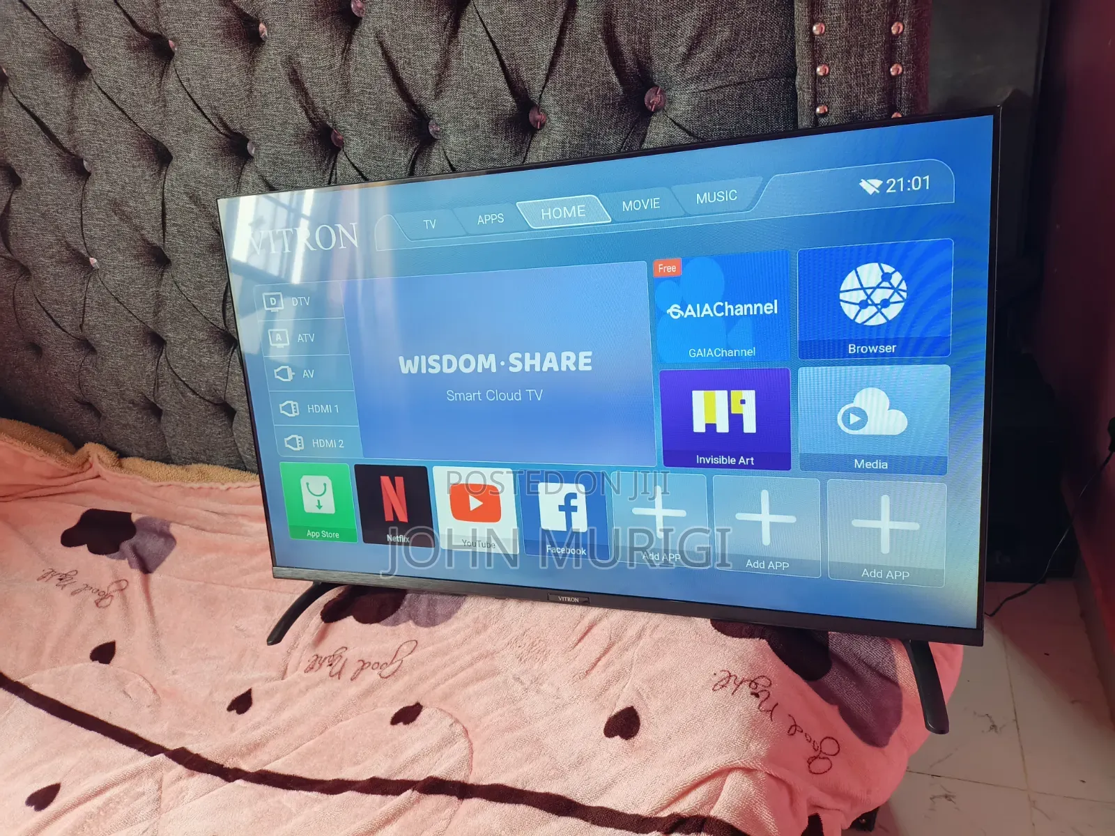 Vitron 43" Smart Frameless TV Htc4388fs Frameless TV - (Bluetooth)