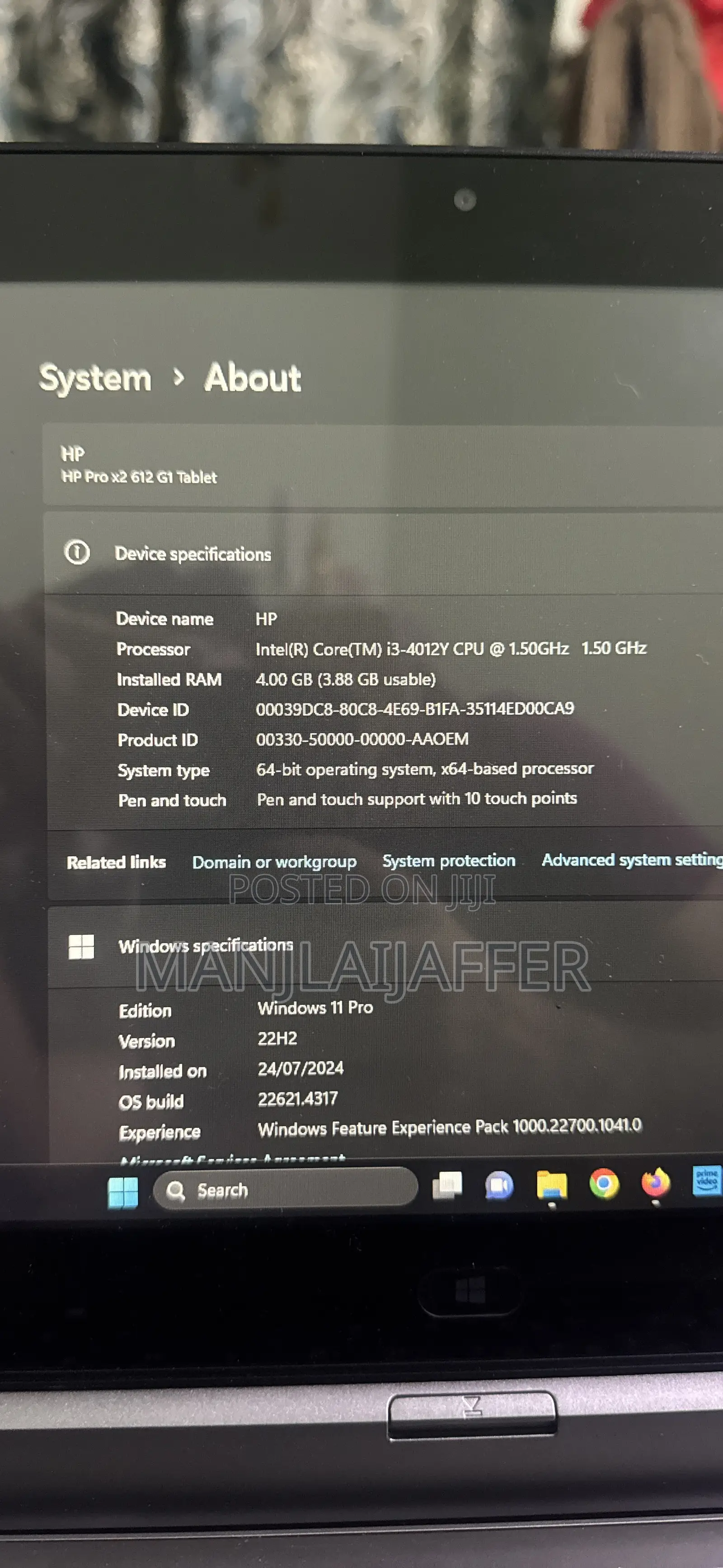 Laptop HP Pro X2 612 G1 4GB Intel Core i3 HDD 256GB