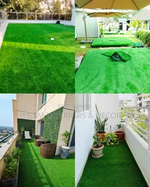 Artificial Green Grass Carpets With High Density Strands