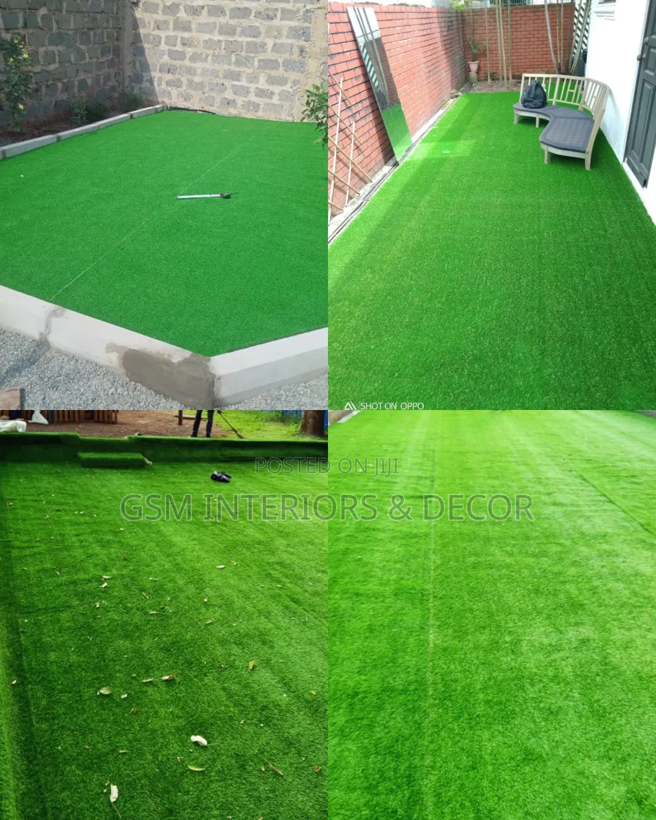 Aryificial Green Grass Carpets UV Resistant