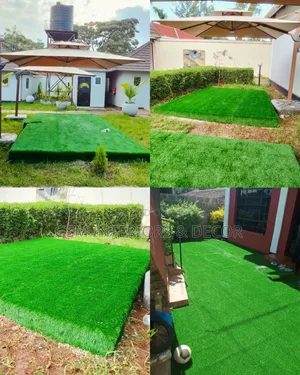 Artificial Green Grass Carpets in a Compound Shade