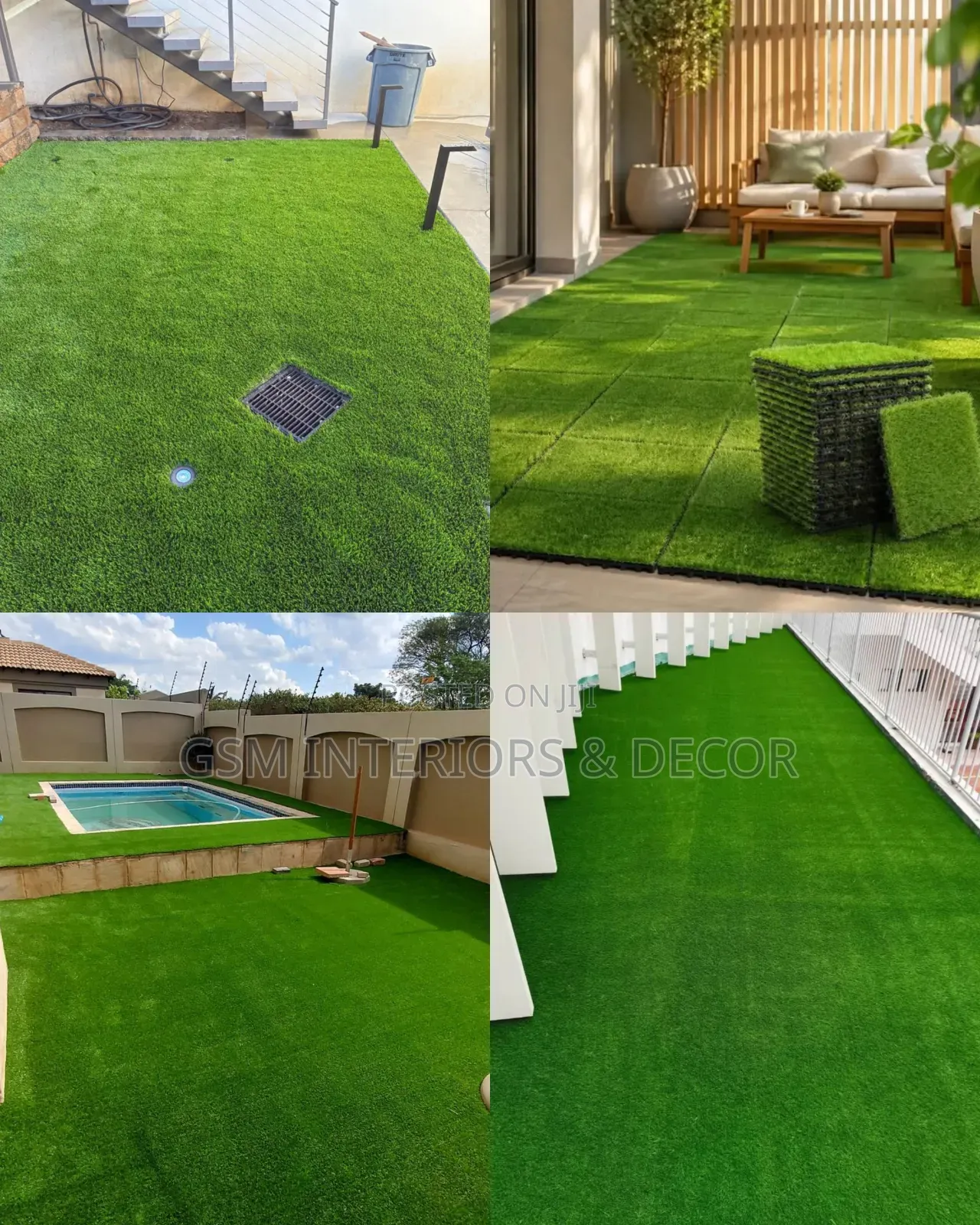 Artificial Green Grass Carpets for Swimming Pool Flooring