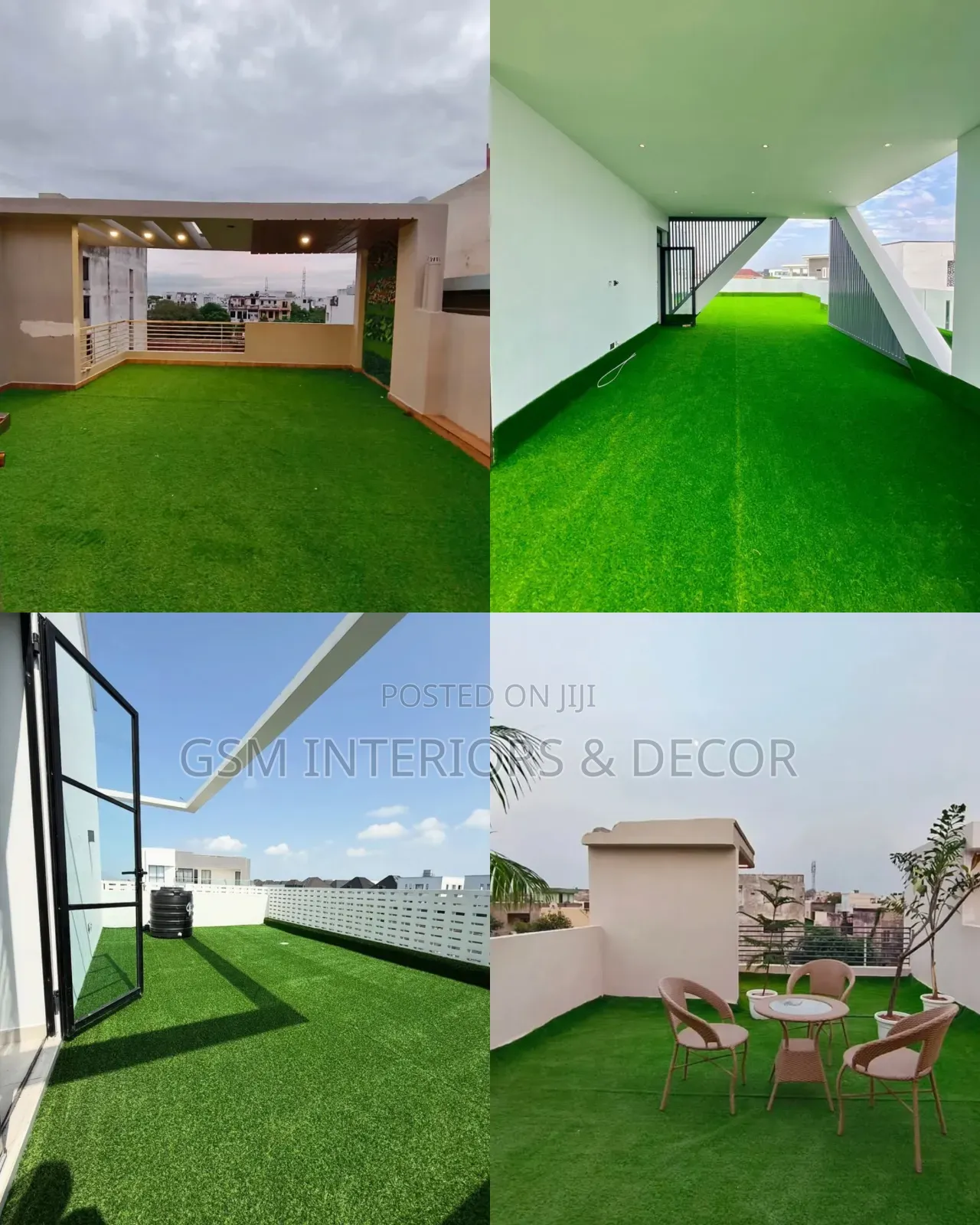 Artificial Green Grass Carpets for Tiles Flooring