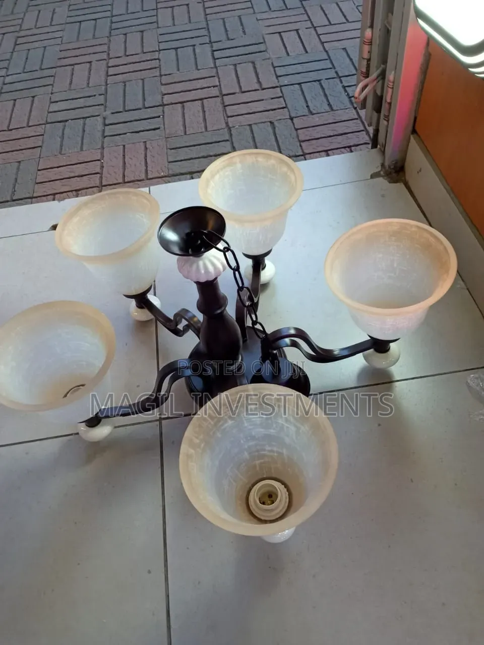Vintage 5arm Chandelier
