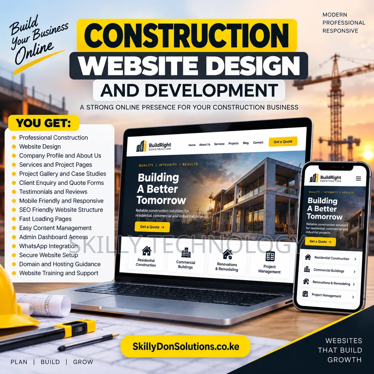 Construction Website Design and Development Services
