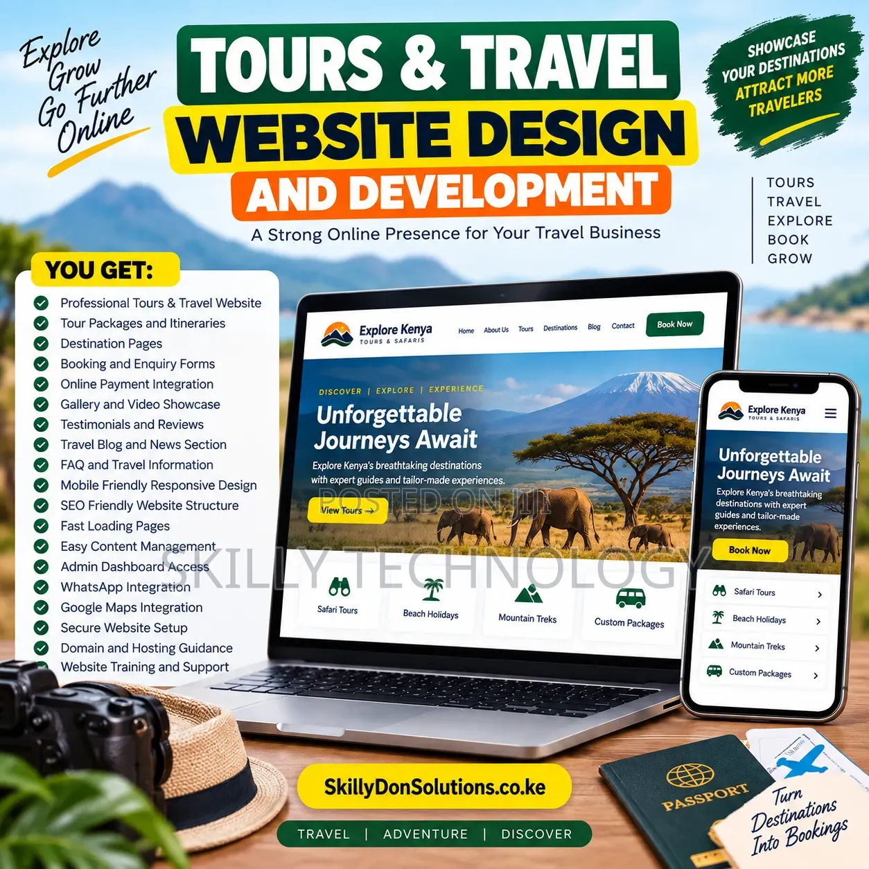 Tours and Travel Website Design and Development Services