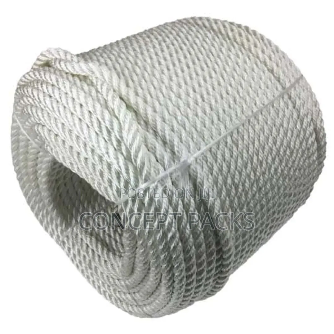 24mm White Nylon 3 Strand Rope 200 Metre Coil