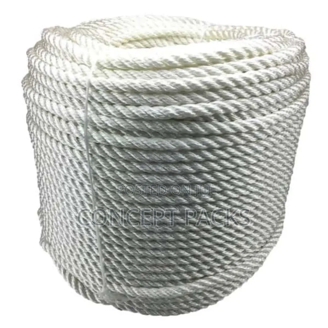 24mm White Nylon 3 Strand Rope 200 Metre Coil