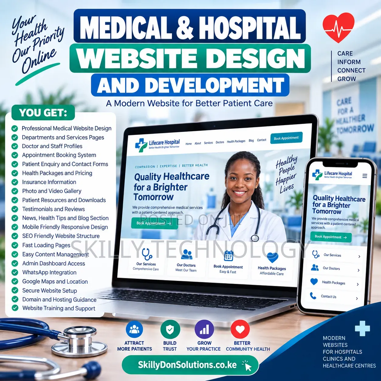 Medical Hospital Website Design and Development