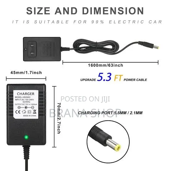 **6v/12v Battery Charger for Kids Ride-on Bumper Cars **