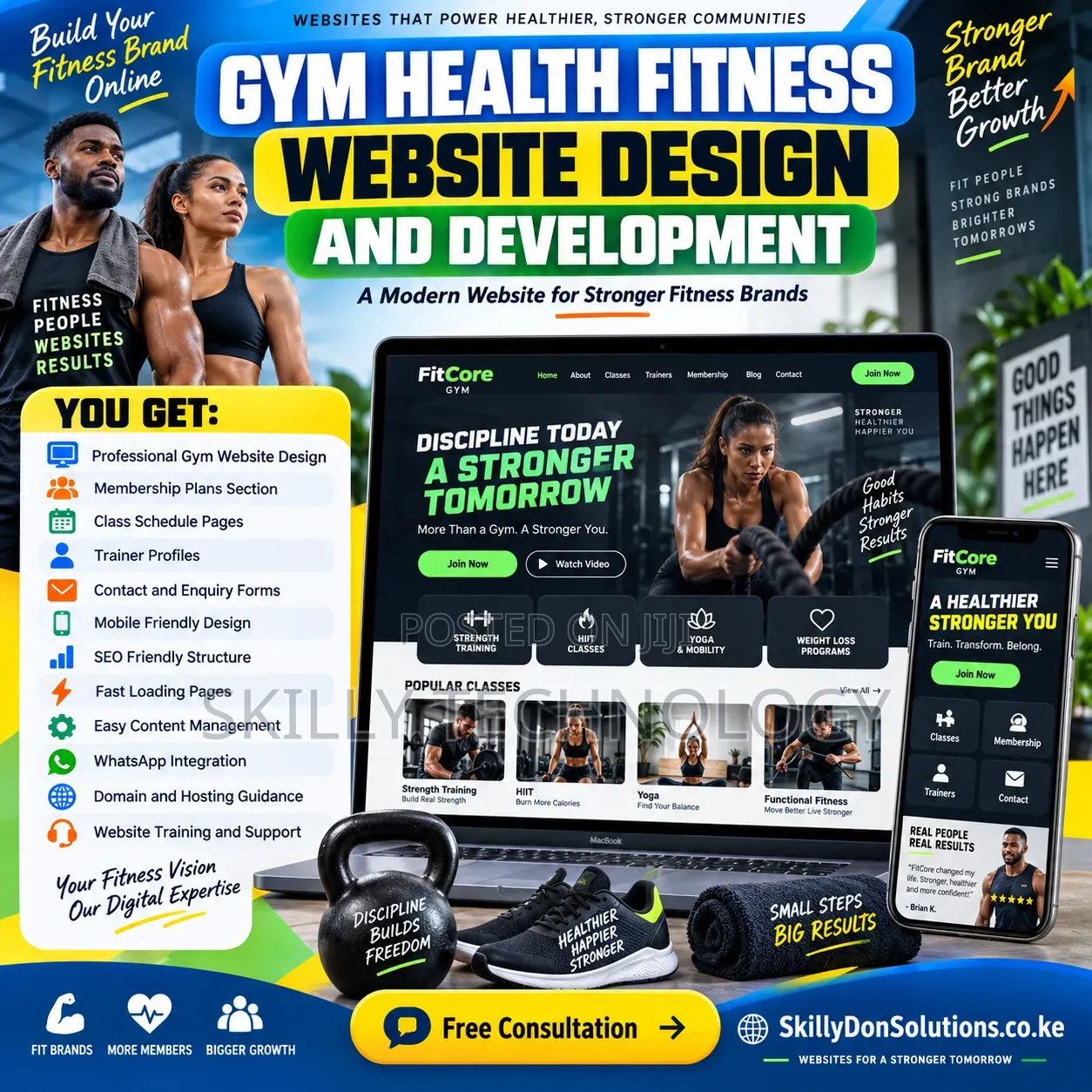 Gym, Fitness Wellness Websites Development