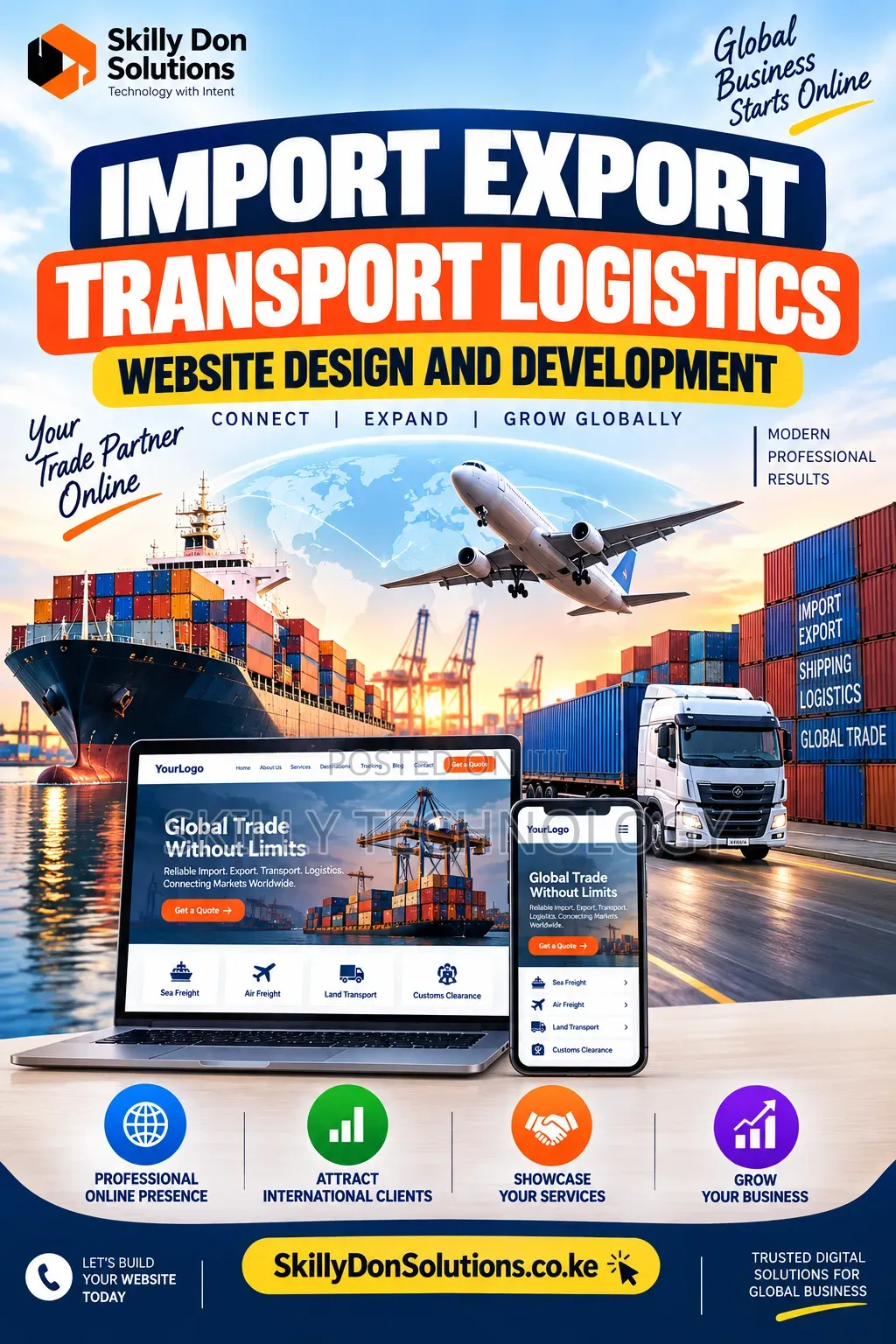 Import Export Transport Logistics Website Development