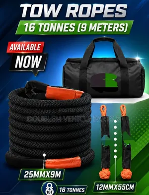 Heavy Duty Emergency Towing Rope 16 Tonne/9m SUV/Truck Recovery Snatch