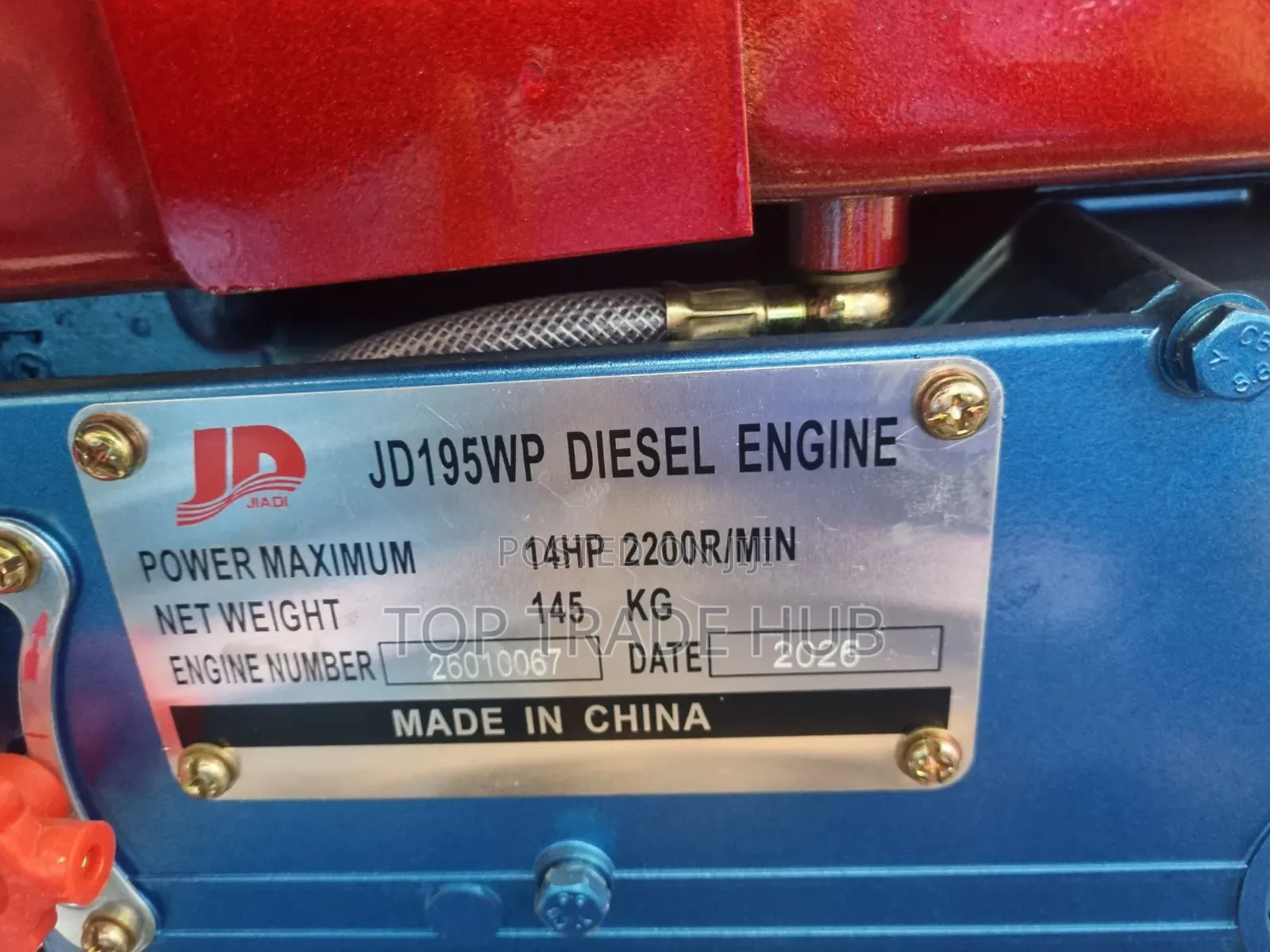 Jiadi JD JD195WP Diesel Engine 14HP 2200rpm Water Cooled
