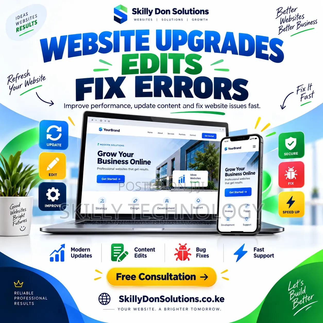 Website Upgrades Edits Fix Errors