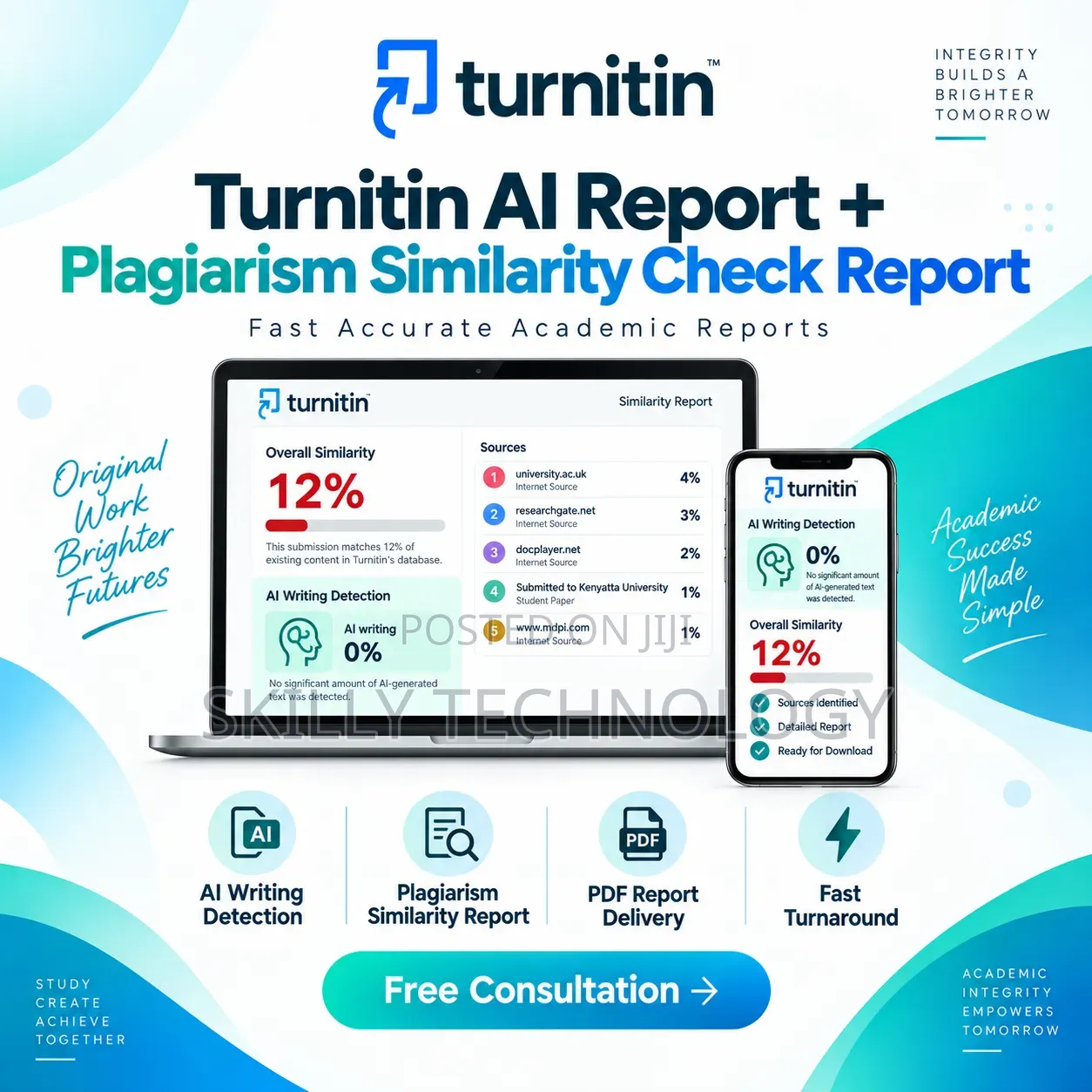Turnitin AI Similarity Check + Report