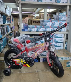 12-Inch Kids BMX Bicycle With Training Wheels, Headlight Basket