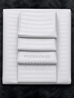 Striped Cotton Bedsheets Set - Sn