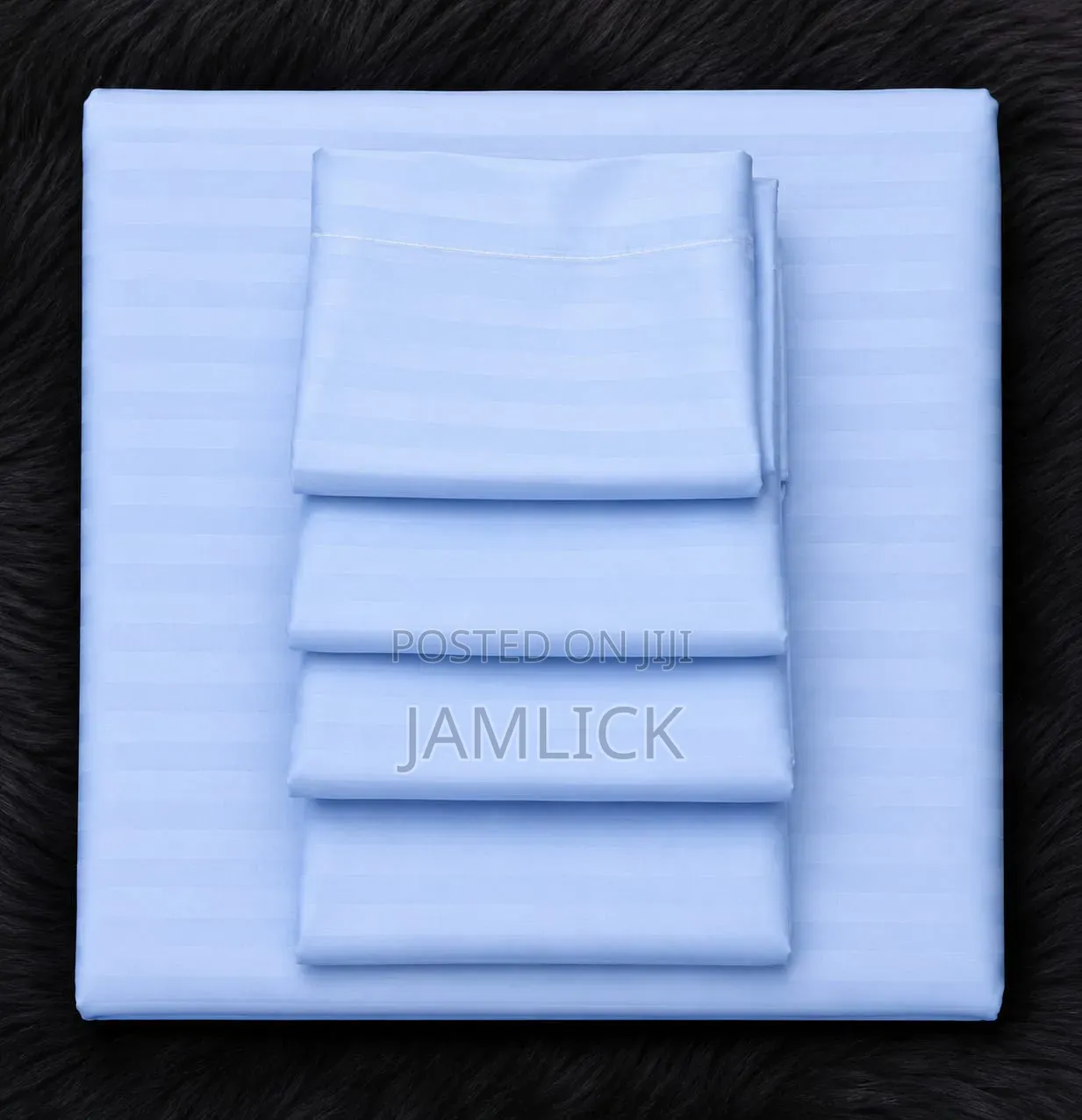 Striped Cotton Bedsheets Set - Sn