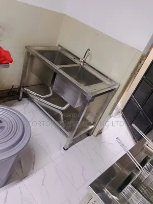 Commercial Stainless Steel Double Sink Size 1200mm by 60mm