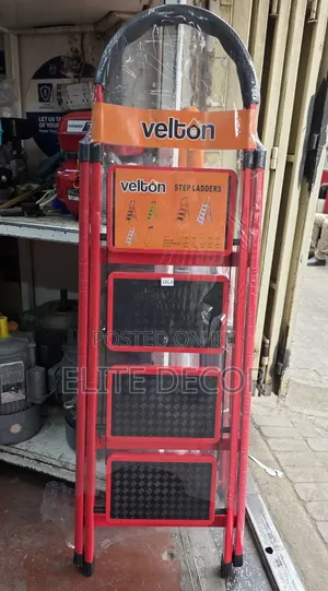Velton 4-Step Folding Steel Ladder – Strong, Safe Easy to Store