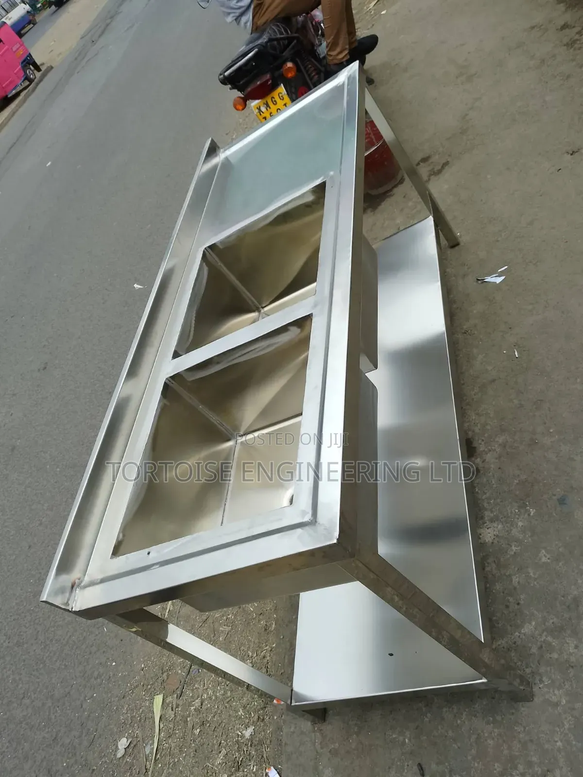 Stainless Steel Double Sink Commercial Size 1500mm by 600mm by 850mm