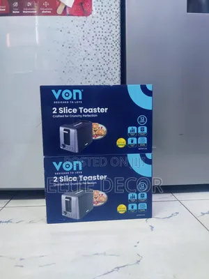 VON VBT207CDK 2-Slice Toaster – 700W | 7 Browning Levels