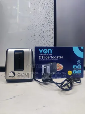 VON VBT207CDK 2-Slice Toaster – 700W | 7 Browning Levels
