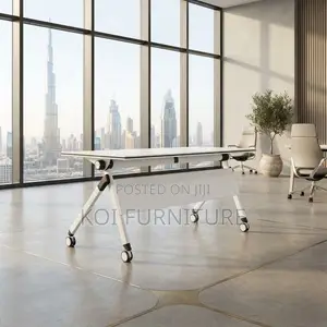 Office Table; Modern White Foldable Offices Training Tables