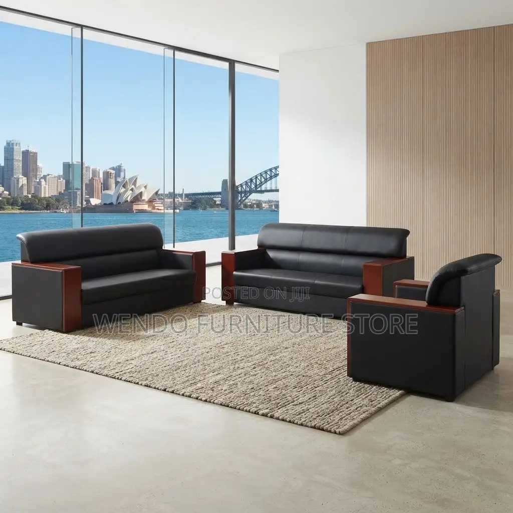 Office Sofa; Five Seaters Executive Office Mahogany Sofa Set