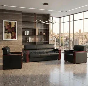 Office Sofa; Five Seaters Executive Office Mahogany Sofa Set