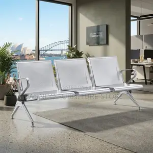 Office Bench; Gray Modern Three Seaters Reception Lobbies Benches