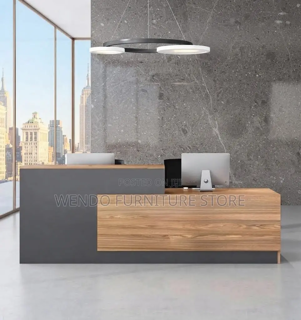 Reception Desk; Brown 1800MM Modern Reception Business Desk