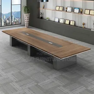 Boardroom Table; Executive 3 Meter Meeting Table With Power Cable