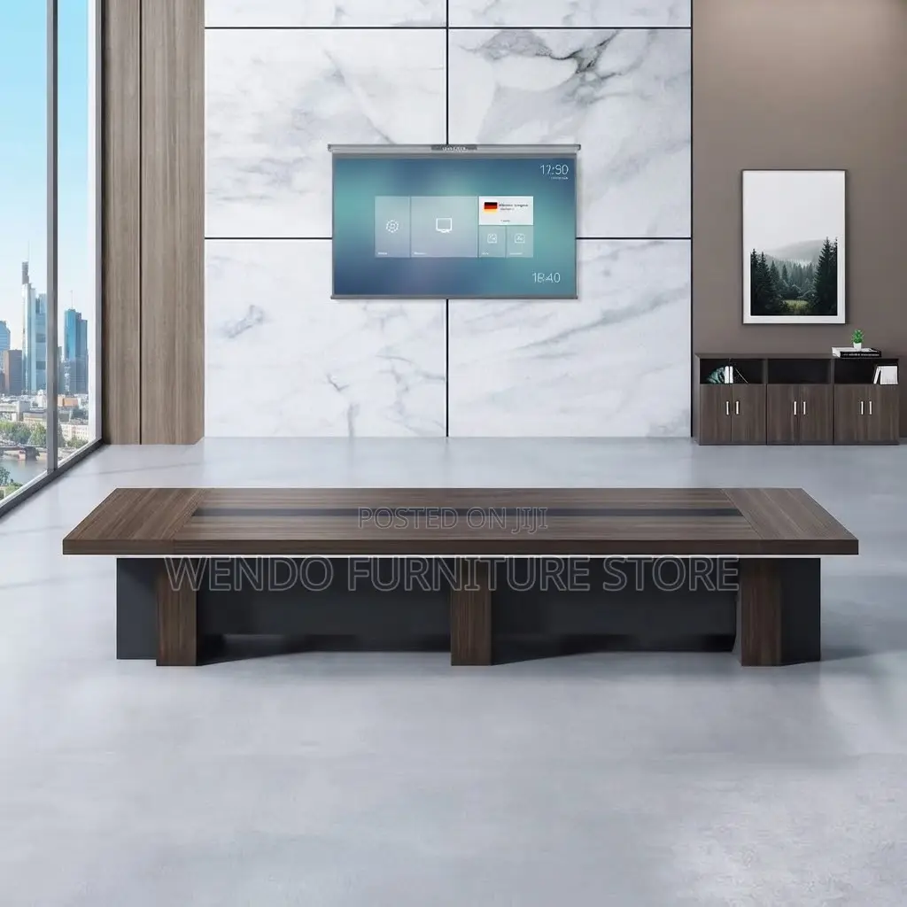 Boardroom Table; Executive 3 Meter Meeting Table With Power Cable