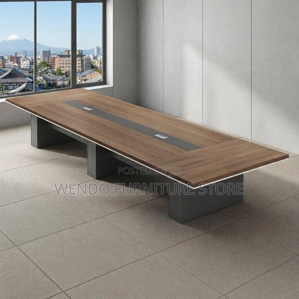 Boardroom Table; Executive 3 Meter Meeting Table With Power Cable