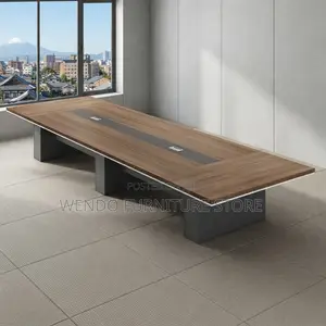 Boardroom Table; Executive 3 Meter Meeting Table With Power Cable