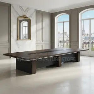 Boardroom Table; Executive 3 Meter Meeting Table With Power Cable