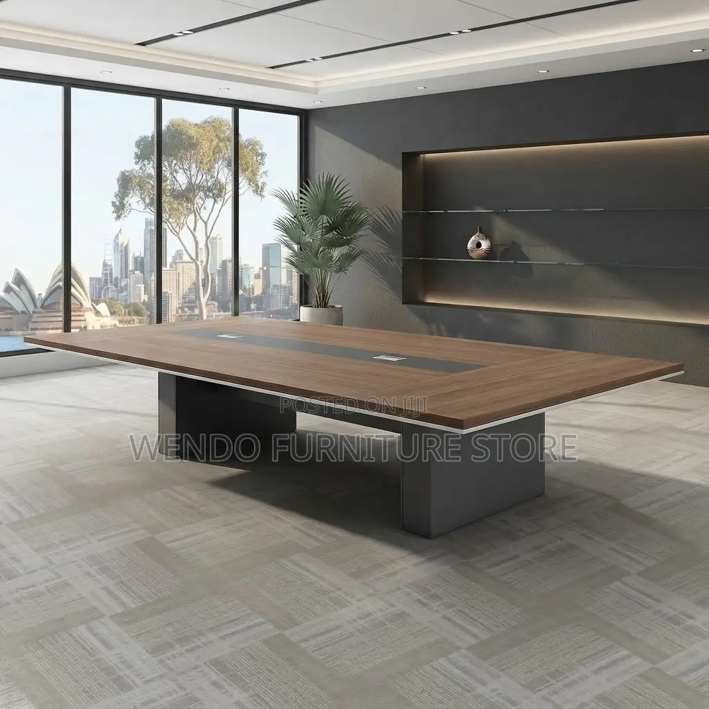 Boardroom Table; Executive 3 Meter Meeting Table With Power Cable