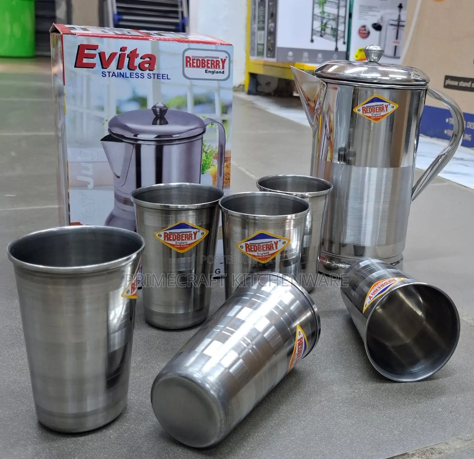 Stainless Steel 7 PCS Water Jug Set