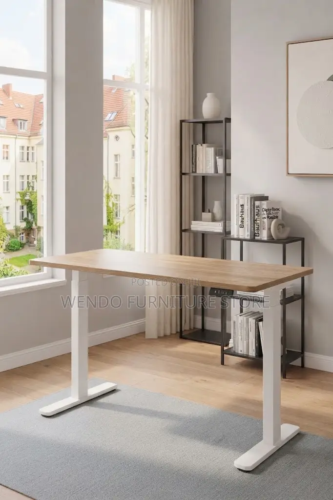 Office Desk; 120MM White Ergonomic Modern Laptop Studio Desks